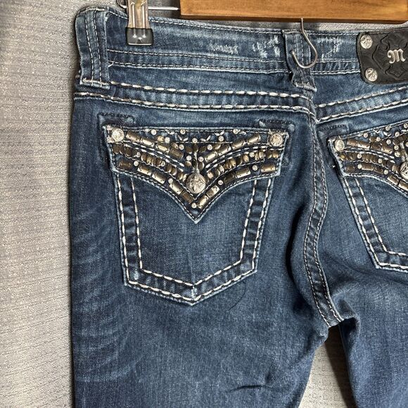 Miss Me Jeans Womens Mid Rise Skinny Style JP5489S4 Size 29 EUC - Picture 3 of 12